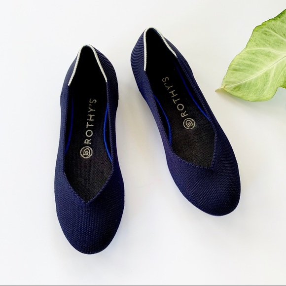 Rothy's Shoes - Rothy’s RETIRED Navy Round Toe White Halo 7
